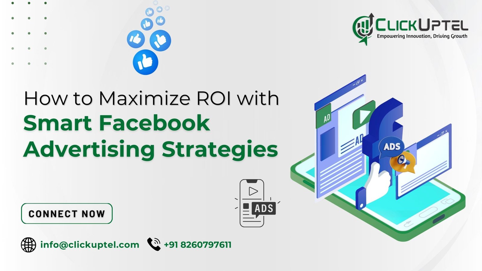 Interactive graphic showcasing Facebook ad strategies for maximizing ROI.